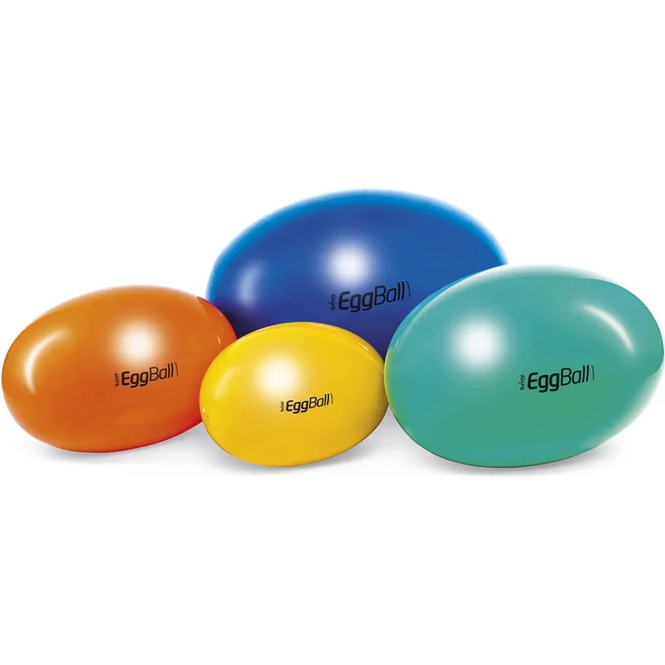 PEZZI Therapierolle Eggball ORIGINAL Sitzball Gymnastikball Pezziball 65 cm GELB, gelb – Bild 4