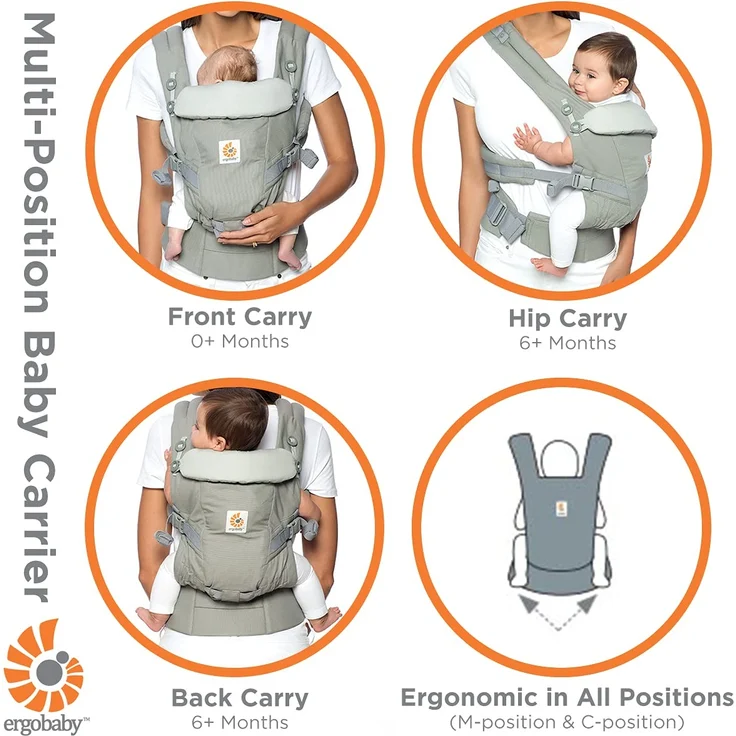 Ergobaby 'Adapt' Babytrage Heritage Blue – Bild 3