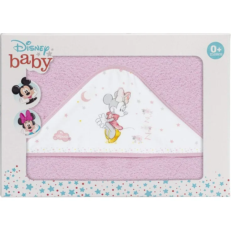 Interbaby MN004-02 Baby Kapuzenhandtuch Disney Minnie Counting Sheep , rosa, 200 g