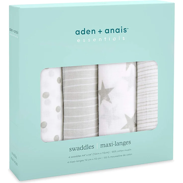 aden + anais 4-er Pack Pucktücher 'dusty' 112cm X 112cm – Bild 2