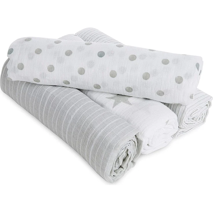 aden + anais 4-er Pack Pucktücher 'dusty' 112cm X 112cm – Bild 1