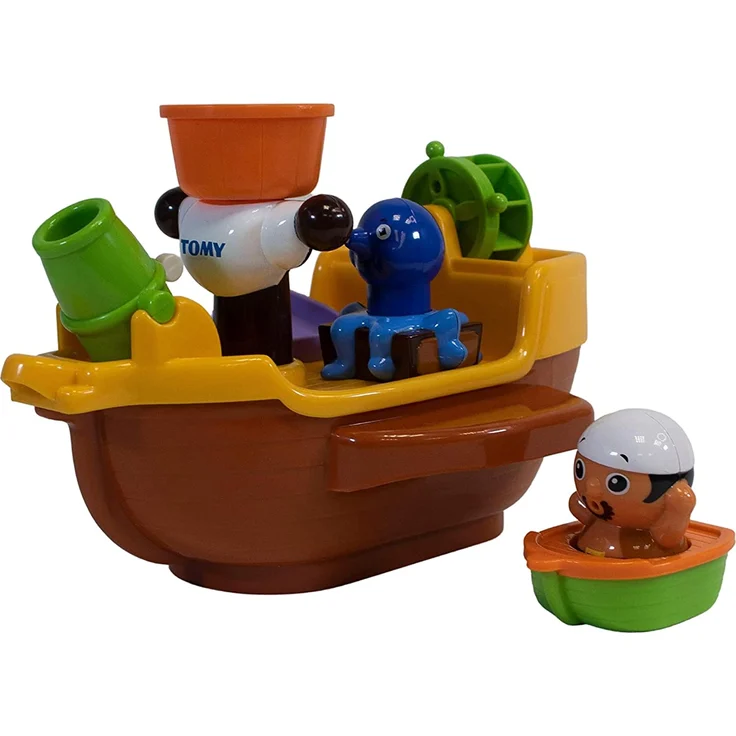 TOMY Spielzeug Schiff 'Piratenschiff' Mehrfarbig, Hochwertiges Kleinkindspielzeug, Piratenschiff Spielzeug für die Badewanne, Boot Badewanne, Boot Spielzeug, Badewannenspielzeug, Ab 18 Monaten – Bild 7