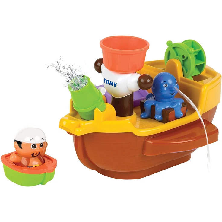 TOMY Spielzeug Schiff 'Piratenschiff' Mehrfarbig, Hochwertiges Kleinkindspielzeug, Piratenschiff Spielzeug für die Badewanne, Boot Badewanne, Boot Spielzeug, Badewannenspielzeug, Ab 18 Monaten – Bild 3