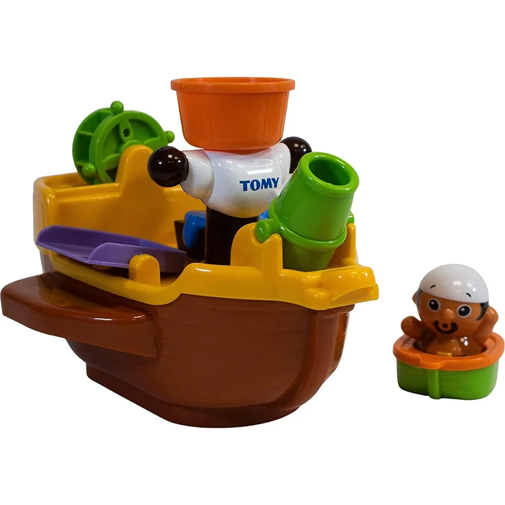 TOMY Spielzeug Schiff 'Piratenschiff' Mehrfarbig, Hochwertiges Kleinkindspielzeug, Piratenschiff Spielzeug für die Badewanne, Boot Badewanne, Boot Spielzeug, Badewannenspielzeug, Ab 18 Monaten – Bild 6