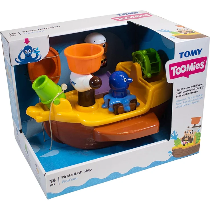 TOMY Spielzeug Schiff 'Piratenschiff' Mehrfarbig, Hochwertiges Kleinkindspielzeug, Piratenschiff Spielzeug für die Badewanne, Boot Badewanne, Boot Spielzeug, Badewannenspielzeug, Ab 18 Monaten – Bild 8