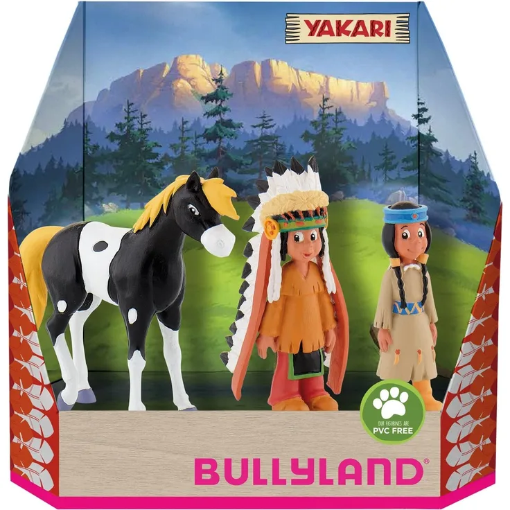 Bullyland 43309 - Spielfigurenset-Yakari in Geschenk Box, 3 teilig