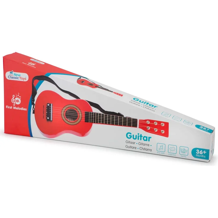 New Classic Toys - 10341 - Musikinstrument - Spielzeug Holzgitarre - Rot – Bild 9