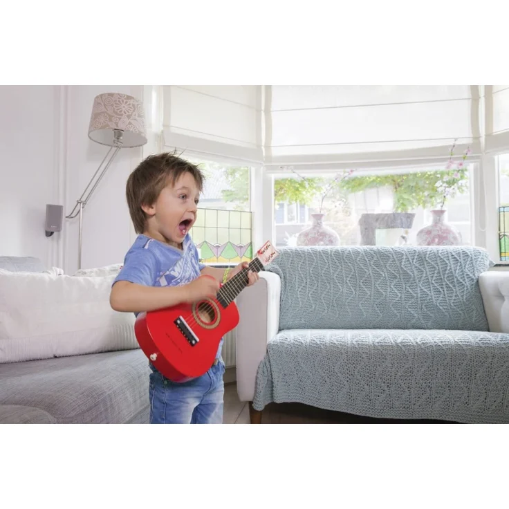 New Classic Toys - 10341 - Musikinstrument - Spielzeug Holzgitarre - Rot – Bild 5