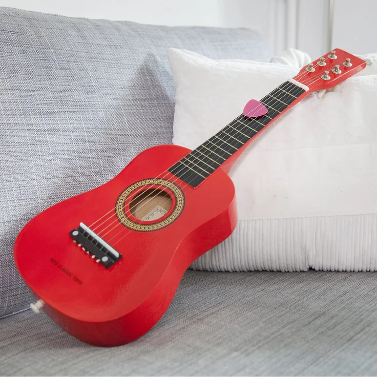 New Classic Toys - 10341 - Musikinstrument - Spielzeug Holzgitarre - Rot – Bild 4