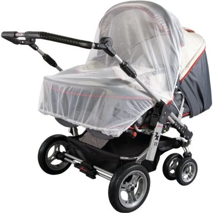 Sunnybaby 10163 Insektenschutznetz für Zwillings-Kinderwagen - Farbe: WEISS