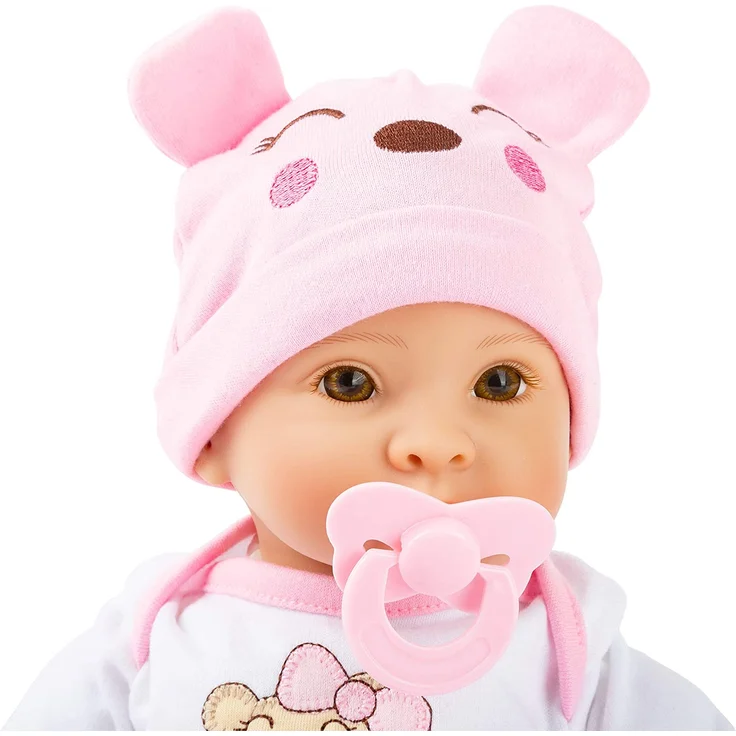 small foot 11522 Babypuppe 'Mädchen', Puppe mit Weichkörper und allerlei Zubehör, 5-teilig, ab 3 Jahren – Bild 5