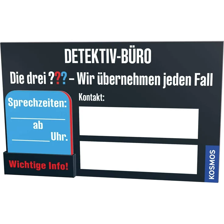 KOSMOS Die drei ??? Detektiv-Büro, Eröffne eine eigene Detektiv-Zentrale, Detektiv Spielzeug Set für Kinder ab 8 Jahre, praktische Box für unterwegs mit wichtigen Utensilien zur Ermittlung – Bild 7