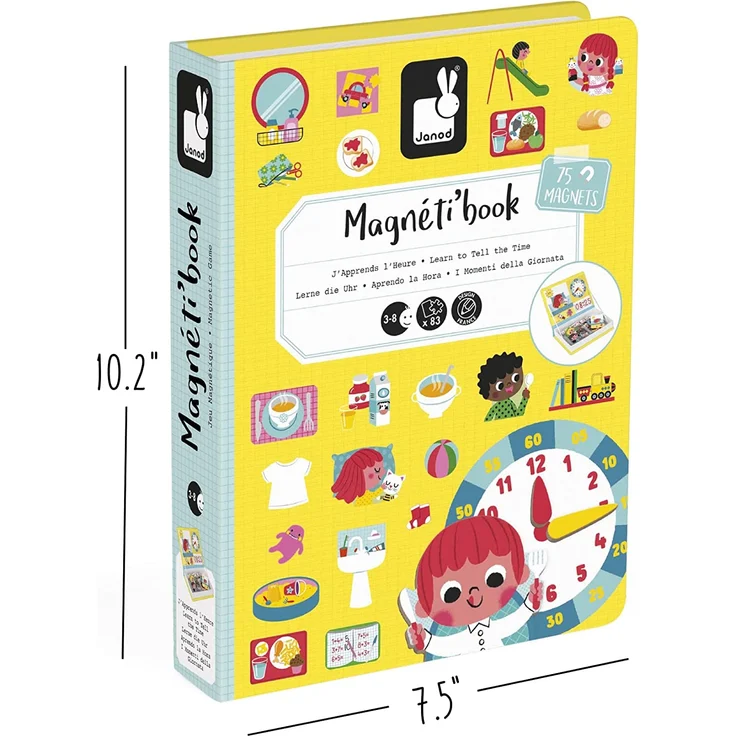 Janod J02724 Magneti'Book Lerne Die Uhr, Mehrfarbig – Bild 5