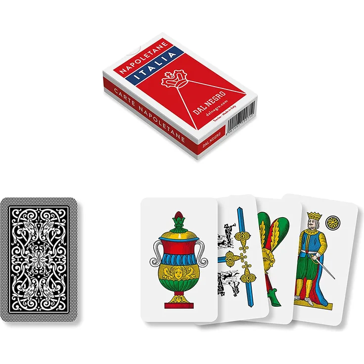 Dal Negro 10071 - Napoletane Italia Spielkarten für Regionen, Etui Rot