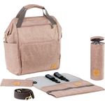 LÄSSIG Baby Wickelrucksack Wickeltasche inkl. Wickelzubehör nachhaltig produziert/Goldie Backpack, rose