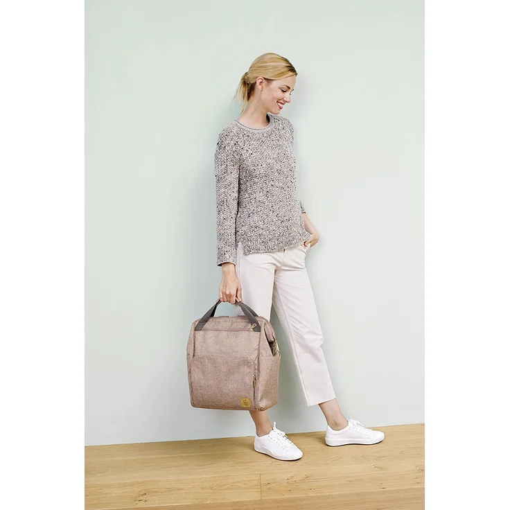 LÄSSIG Baby Wickelrucksack Wickeltasche inkl. Wickelzubehör nachhaltig produziert/Goldie Backpack, rose – Bild 9
