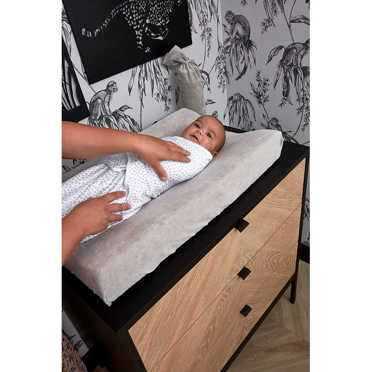 Meyco Cheetah Swaddle Pucktuch Light Grey 0–3 Monate Grau – Bild 3