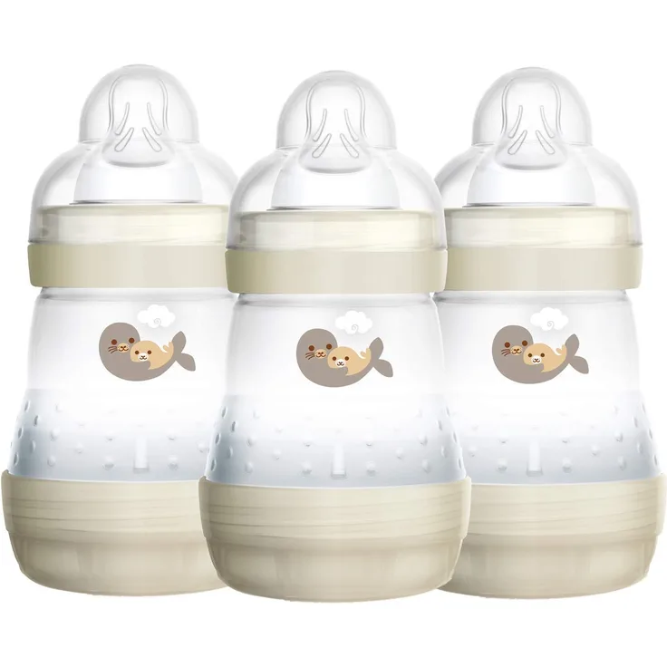 MAM 26910 160 ml Anti Colic Bottle (Gold, Pack of 3), blau
