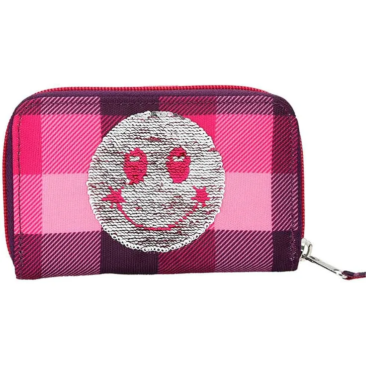 Depesche 8823 TOPModel Portemonnaie, Pailletten Smiley lila
