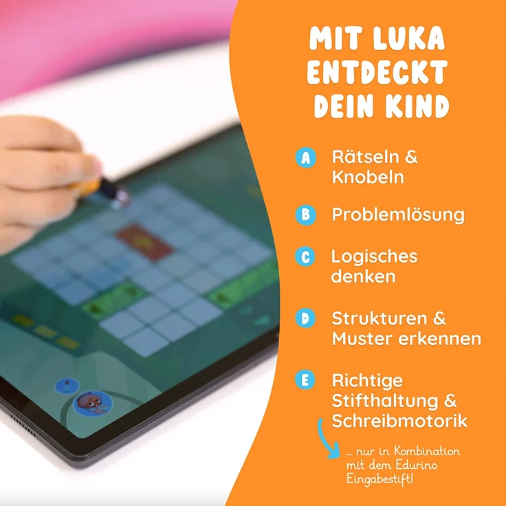Edurino Figur Luka Logisches Denken & Coding ab 4 Jahren inkl. App I Innovatives & digitales Lernspiel I Spielerisch Strukturen & Muster erkennen I Rätseln & Knobeln | Logisch Denken – Bild 4