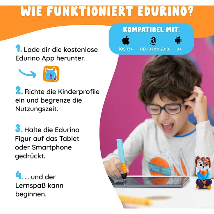 Edurino Figur Luka Logisches Denken & Coding ab 4 Jahren inkl. App I Innovatives & digitales Lernspiel I Spielerisch Strukturen & Muster erkennen I Rätseln & Knobeln | Logisch Denken – Bild 6