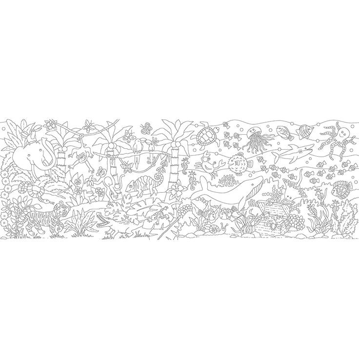 Faber-Castell 201397 - Malrolle mit Dschungel- und Unterwasserwelt – Bild 2