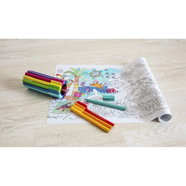 Faber-Castell 201397 - Malrolle mit Dschungel- und Unterwasserwelt – Bild 3