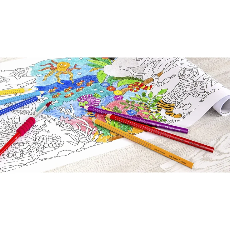 Faber-Castell 201397 - Malrolle mit Dschungel- und Unterwasserwelt – Bild 4