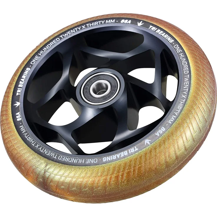 Blunt TRI Stunt-Scooter Wheel 120 x 30mm schwarz/PU gold