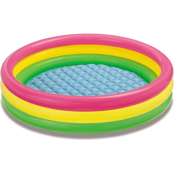 Intex Babypool Sunset Glow, 3-Ring, Mehrfarbig, Ø 147 x 33 cm