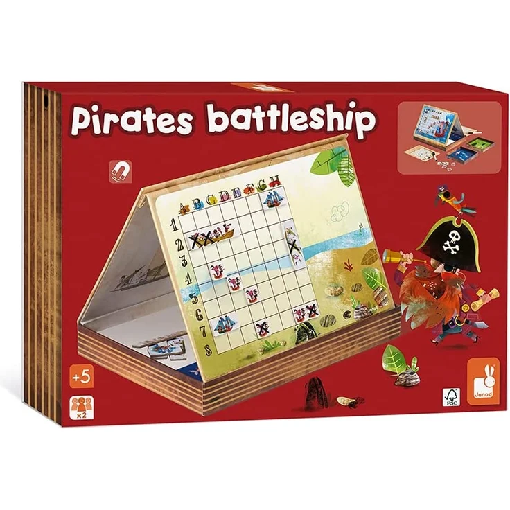 Janod J02835 - Spiel Schiffe Versenken Piratenversion – Bild 1