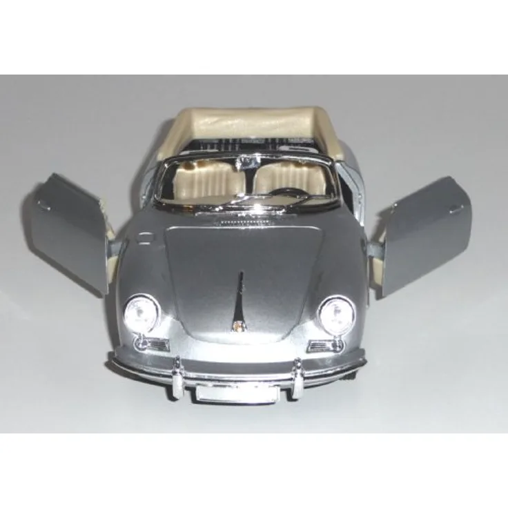 Metal Porsche 356B Cabriolet: 18 cm Silver