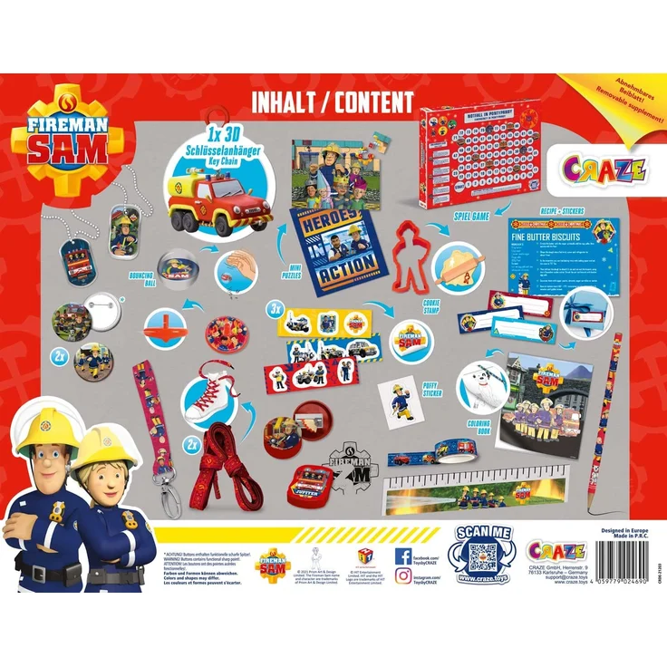 Craze Adventskalender 'FS Feuerwehrmann Sam', ab 3 Jahren – Bild 2