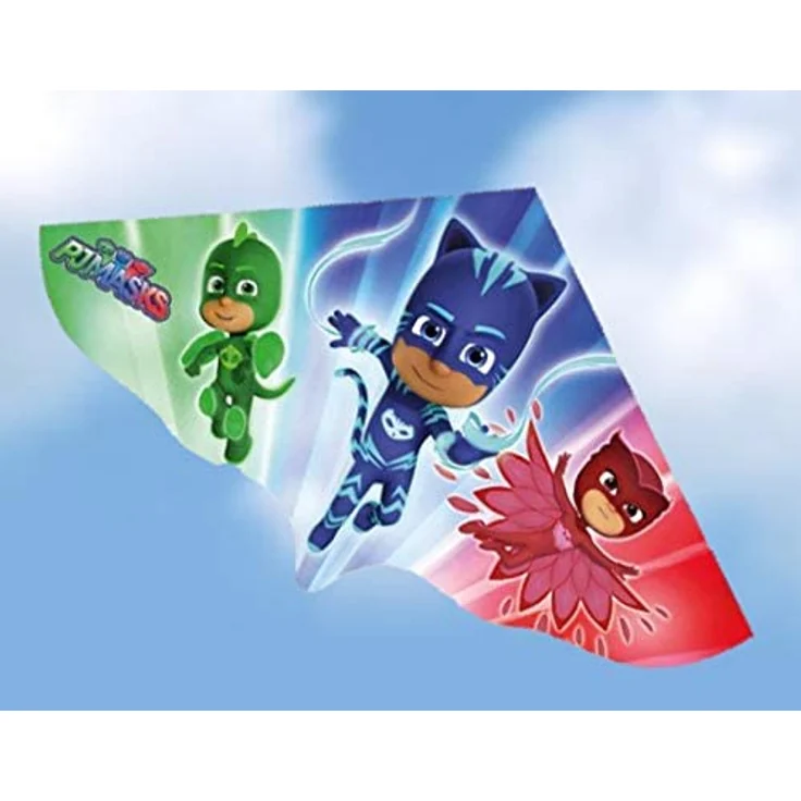 Paul Günther 1218 - Kinderdrachen mit PJ Masks Motiv, Einleinerdrachen aus robuster PE-Folie für Kinder ab 4 Jahre mit Wickelgriff und Schnur, ca. 115 x 63 cm groß – Bild 3