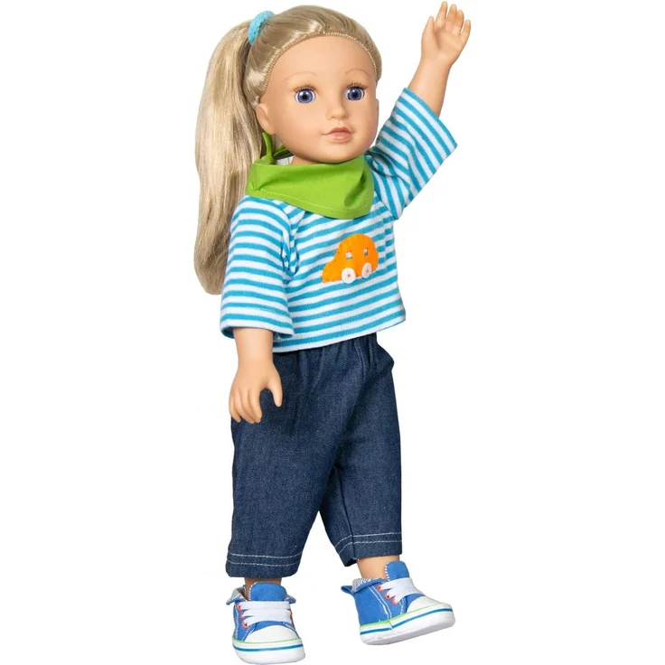 Heless - Puppen-Jeans mit Streifenshirt, Gr. 35-45 cm – Bild 2