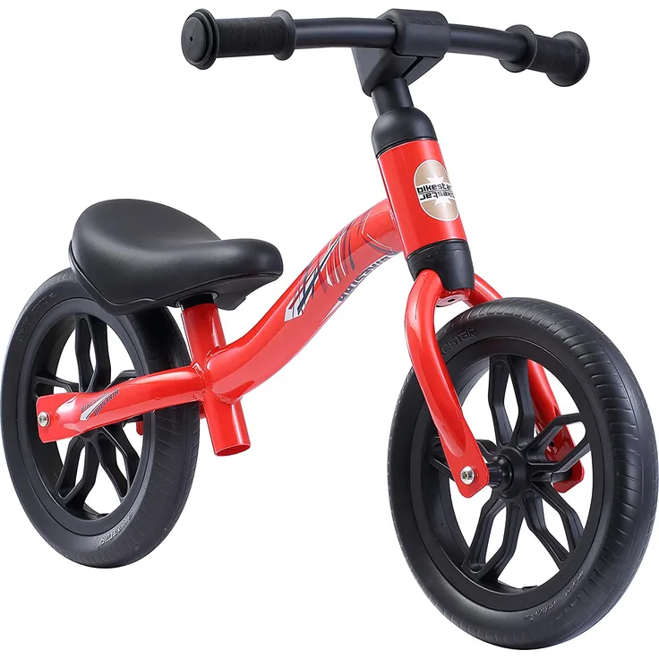 BIKESTAR '10 Zoll Lightrunner Kinderlaufrad', ab 2 Jahren, höhenverstellbarer Sattel, superleicht, drehbarer Rahmen, rot