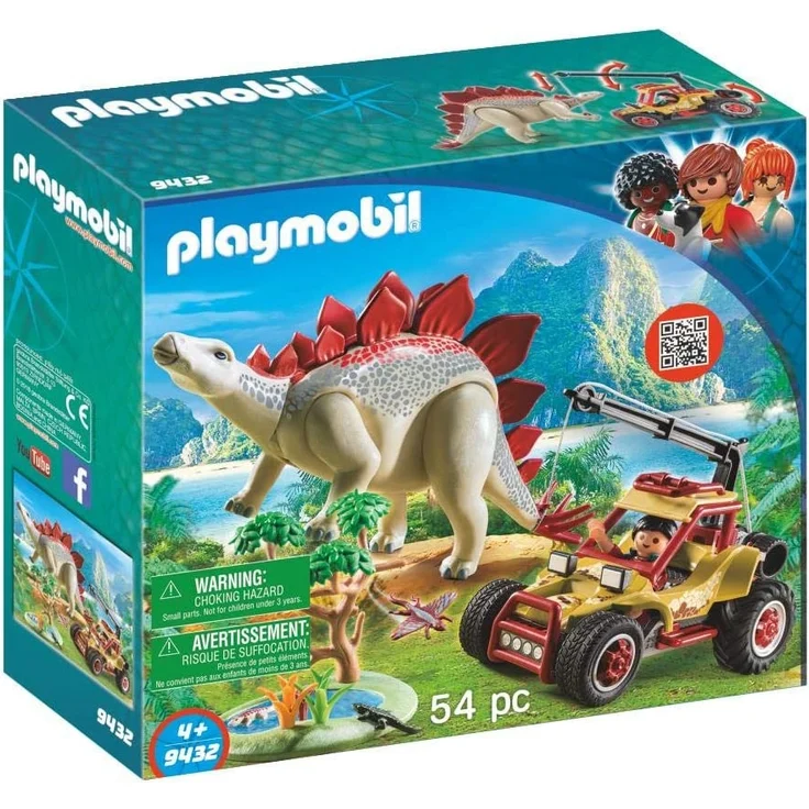 PLAYMOBIL Dinos 9432 Forschermobil mit Stegosaurus und Seilwinde, Ab 4 Jahren – Bild 1
