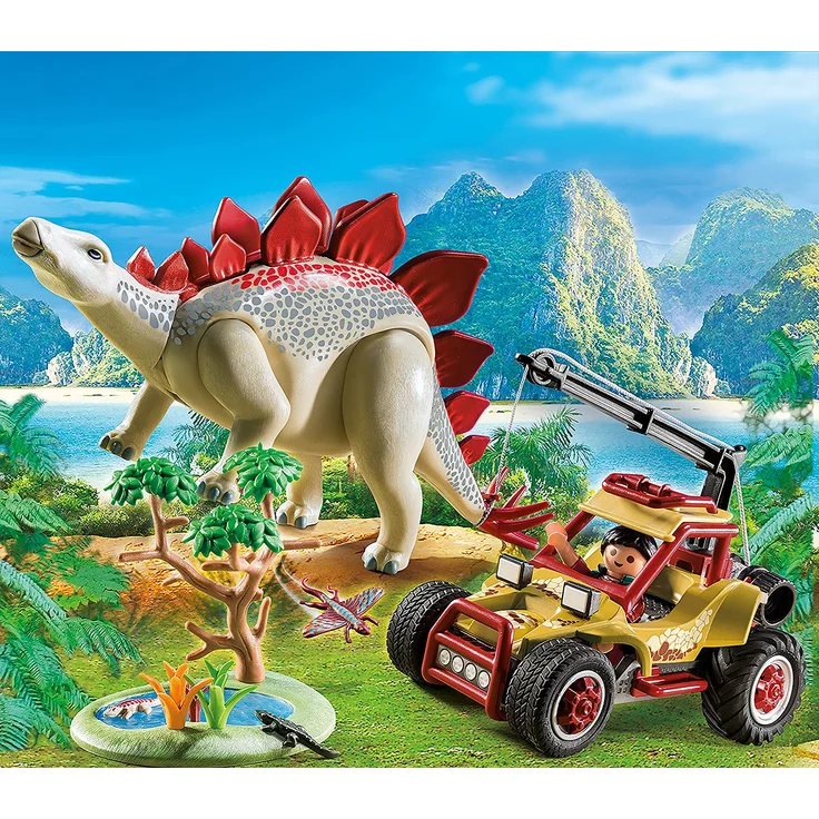 PLAYMOBIL Dinos 9432 Forschermobil mit Stegosaurus und Seilwinde, Ab 4 Jahren – Bild 2
