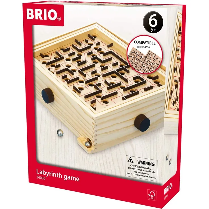 BRIO 34000 Labyrinth - Der schwedische Geschicklichkeits-Klassiker - Für Kinder ab 6 Jahren