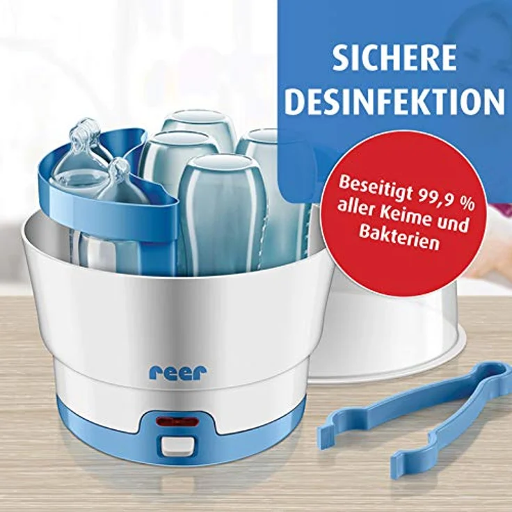 Reer 'VapoMat' Sterilisator Weiß, Desinfektion in 10 Minuten – Bild 3