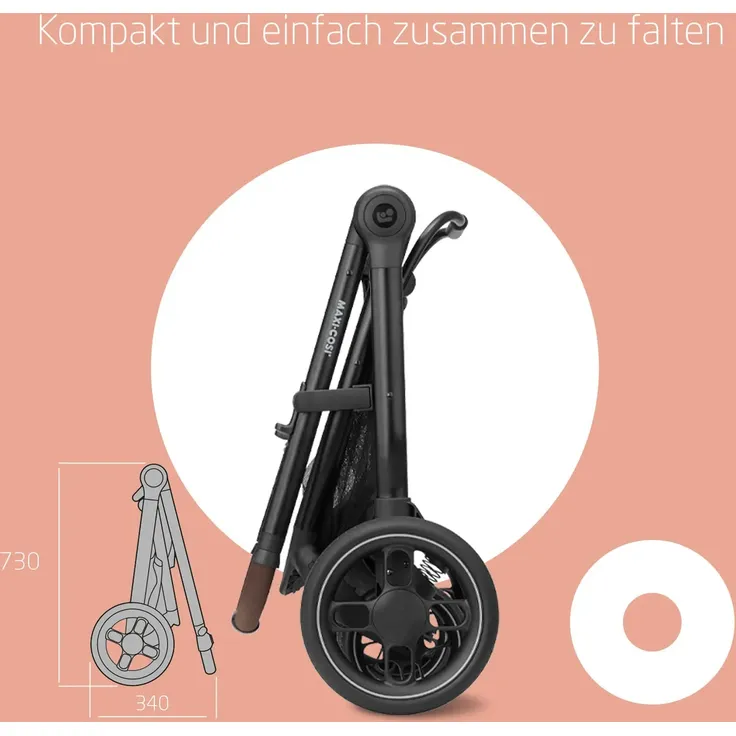 Maxi-Cosi 'Zelia S Trio', 3-in-1-Kinderwagen inkl. Babyschale Cabriofix S i-Size, Baby-Travelsystem mit viel Zubehör, nutzbar ab der Geburt bis ca. 4 Jahre, Grau – Bild 10