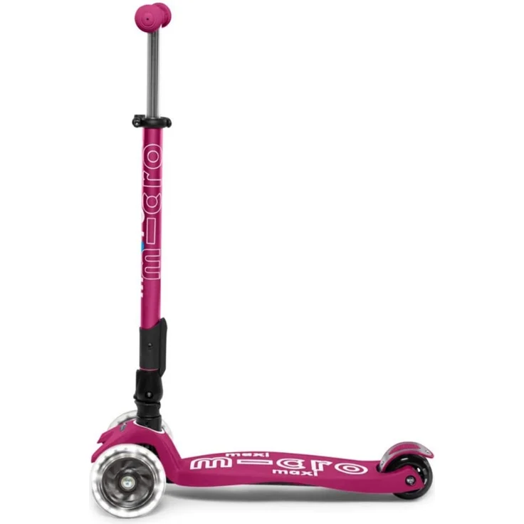 Maxi Micro Deluxe Faltbar mit LED Räder Berry Red – Bild 2