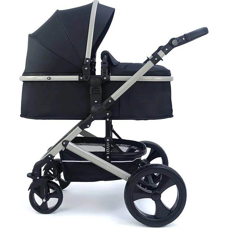 Pixini Kinderwagen Kalani 3in1 matt grau / schwarz (inkl. Autositz, Regenplane, Wickeltasche,. ) – Bild 2
