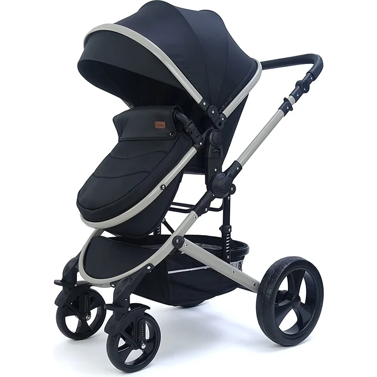 Pixini Kinderwagen Kalani 3in1 matt grau / schwarz (inkl. Autositz, Regenplane, Wickeltasche,. ) – Bild 3