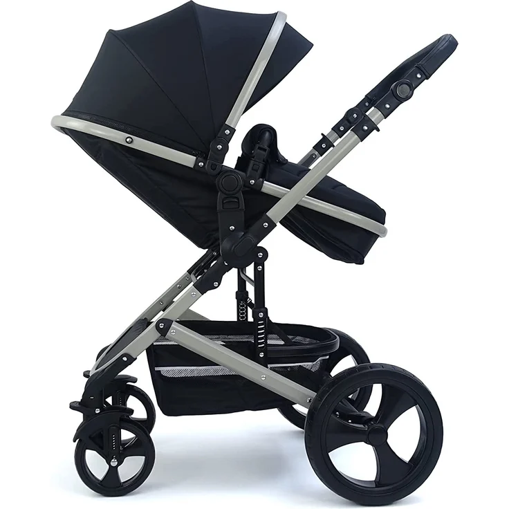 Pixini Kinderwagen Kalani 3in1 matt grau / schwarz (inkl. Autositz, Regenplane, Wickeltasche,. ) – Bild 4
