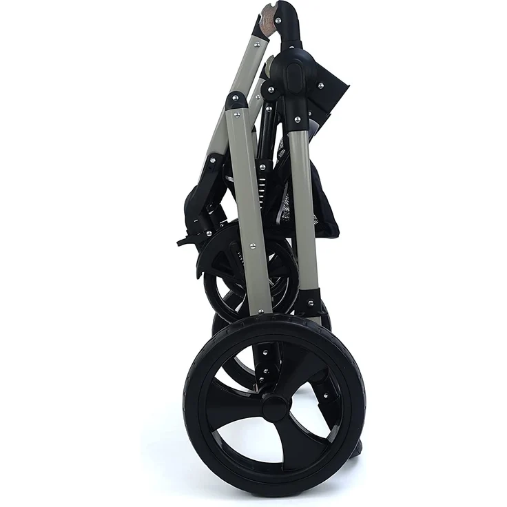 Pixini Kinderwagen Kalani 3in1 matt grau / schwarz (inkl. Autositz, Regenplane, Wickeltasche,. ) – Bild 6