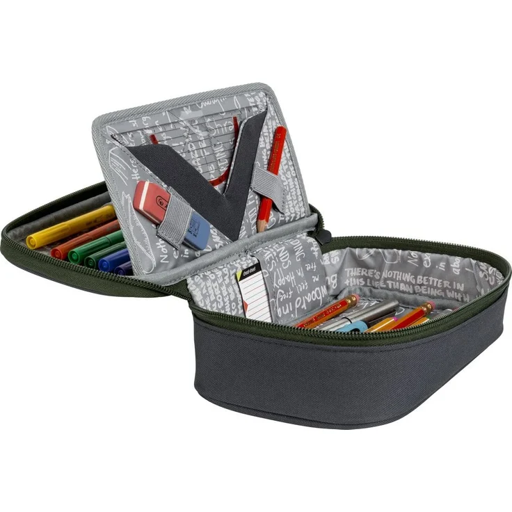 Nitro Pencil Case XL inkl. Geo Dreieick & Stundenplan, Federmäppchen, Schlampermäppchen, Faulenzer Box, Federmappe, Stifte Etui, Almond – Bild 11