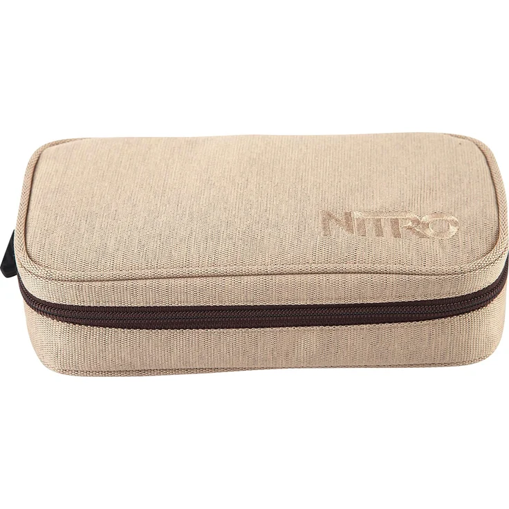 Nitro Pencil Case XL inkl. Geo Dreieick & Stundenplan, Federmäppchen, Schlampermäppchen, Faulenzer Box, Federmappe, Stifte Etui, Almond – Bild 3