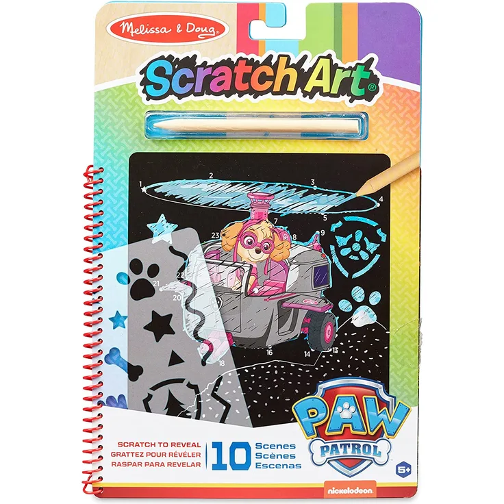 Melissa & Doug 33260 Paw Patrol Kratzkunst-Block, Skye, Mehrfarbig