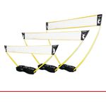 Hammer 3 in 1 Netze-Set - Mobiles Volleyball-, Badminton- und Tennisnetz